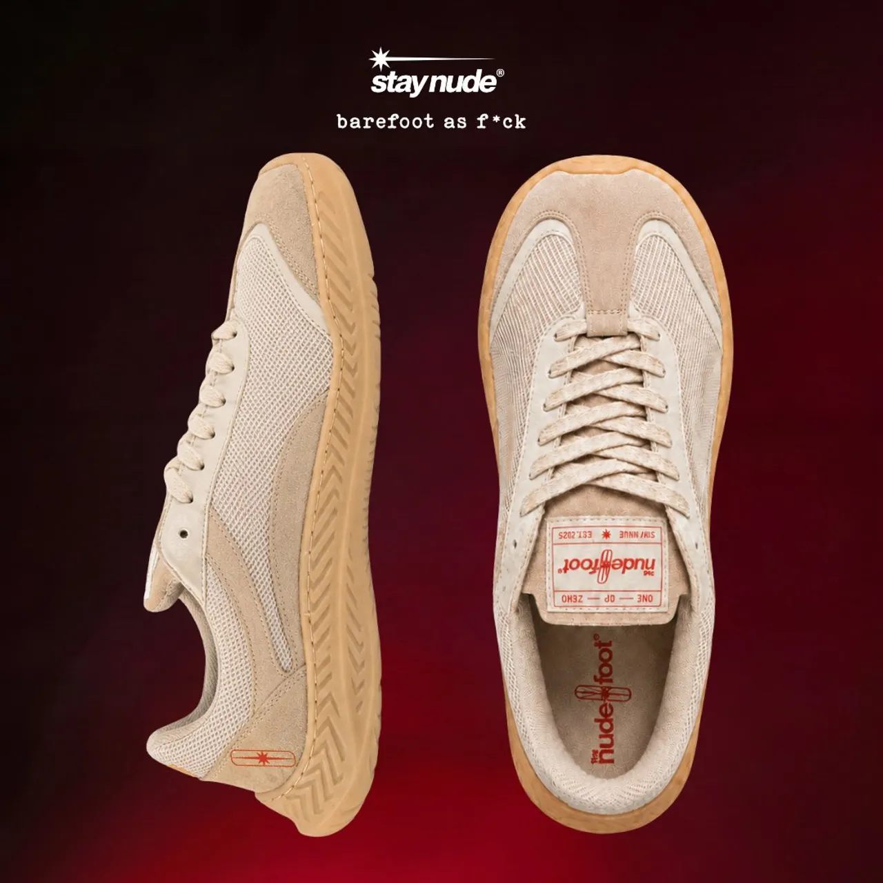 The Nude Foot Barefoot Sneaker, color Terra