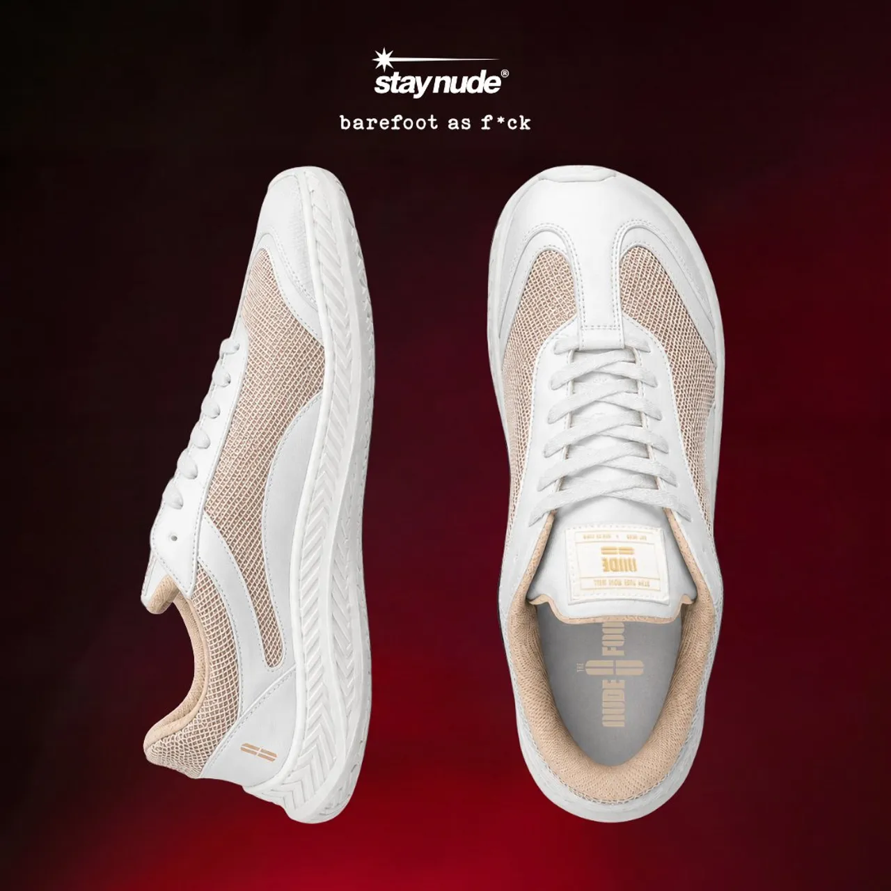 The Nude Foot Barefoot Sneaker, color Pure White